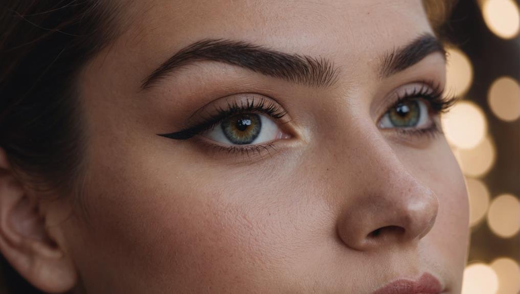 expertly groomed bushy brows