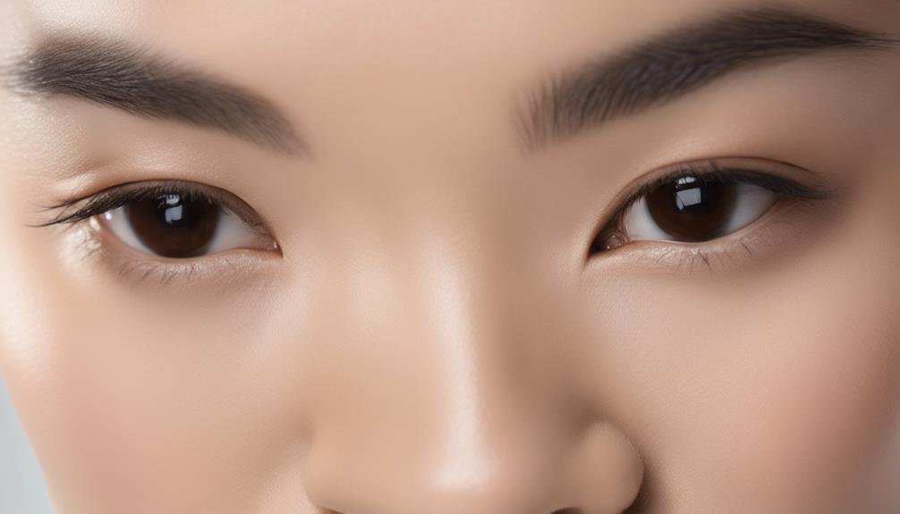 sculpted asian eyebrow style